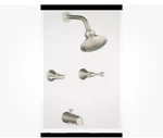 New... Kohler Revival Bath & Shower Faucet, Vibrant, Brushed Nickel, Model: #162. Fixed Price $175.00.