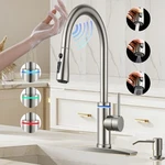Touch On Kitchen Faucet, 3 Modes Pull Down Sprayer, Smart Sensor Act.... Fixed Price $149.99.