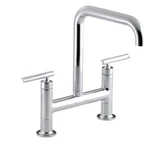 Kohler Purist K-7547-4-CP Bridge Widespread Kitchen Faucet Polished Chrome New. Fixed Price $448.00.