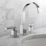 Newport Brass Secant Polished Chrome Widespread Bathroom Faucet. Fixed Price $619.95.