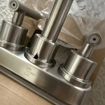 Glacier Bay Dorset Bathroom Faucet Brushed Nickel Centerset Silver Color. Fixed Price $19.95.