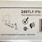 Delta 2497LF-PN Cassidy Kitchen Faucet W/ Sprayer Polished Nickel. Fixed Price $214.99.