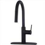 Ez-flo Modern Single-handle Arch Kitchen Faucet W/ Pull-down Sprayer Matte Black. Fixed Price $78.36.