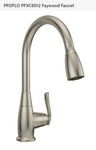 Proflo PFXC8012ZBN Faywood 1.75 Lgpm Singlehole Pulldown Faucet W/escutcheon. Fixed Price $100.00.