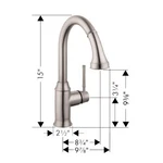 Hansgrohe Talis Stainless Steel High Arc Kitchen Faucet, Faucets With. Fixed Price $574.19.