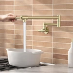 Kes Gold Pot Filler With Heat-resistant Cartridge, 26" Brushed. Fixed Price $89.99.