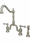 Kingston KS7758ALBS English Country Brushed Nickel Two-handle Kitchen Faucet. Fixed Price $259.99.