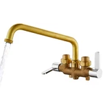 Aolemi Laundry Utility Sink Faucet Wall 9 Inch Spout, Chrome And Brass. Fixed Price $76.99.