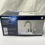 New Peerless Apex 4" Lavatory Sink 2 Handle Faucet Brushed Nickel Pop Up Drain. Fixed Price $87.99.