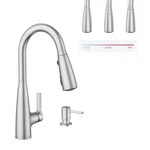 Moen 87627EISRS Haelyn 1.5 Gpm Pull Down Kitchen Faucet, Stainless. Fixed Price $169.99.