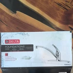 Delta Foundations Single Handle Kitchen Faucet Chrome 10900LF. Fixed Price $40.00.