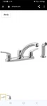 Pfister Delton 2 Handle Kitchen Faucet With Side Sprayer Chrome LF-035-4THC. Fixed Price $54.99.