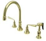Kingston Brass KS2792ZLBS - Widespread Kitchen Faucet, Polished. Fixed Price $159.98.