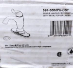 Delta 594-SSMPU-DST Linden Single Hole Bathroom Faucet, Brushed Nickel. Fixed Price $145.00.