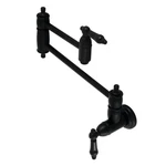 Kingston Brass KS310.PKL Duchess 3.8 Gpm Hole Wall Mounted Pot - Black. Fixed Price $477.72.