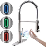 Touchless Kitchen Faucet With Pull Down Sprayer Led Light Single Handle. Fixed Price $83.05.