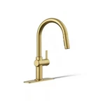 Kohler Clarus Pull-down Kitchen Faucet Single Handle Brushed Moderne Brass. Fixed Price $109.00.