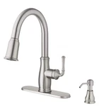 Glacier Bay Kagan Stainless Steel 15 In. Kitchen Faucet With 360 Swivel Spout. Fixed Price $47.88.