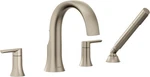 Moen TS984BN Doux Two-handle Diverter Roman Tub Faucet Trim Brushed Nickel. Fixed Price $449.99.