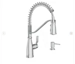 Moen Nolia Chrome One-handle Pre-rinse Kitchen Faucet Silver Spring 87886. Fixed Price $118.40.