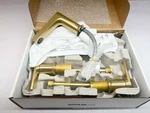 Kohler K-97100-4-2MB Taut Widespread Bathroom Faucet With Drain, Brushed Brass. Fixed Price $386.43.