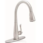 Premier 284453 Sanibel 1 Handle Pull-down Kitchen Faucet Satin Stainless Finish. Fixed Price $74.99.