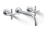 Kohler Purist K-T14414-3-CP Wall Mounted Bathroom Sink Faucet Polished Chrome. Fixed Price $438.00.