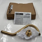 Moen Waterhilll S113BG 14" Shower And Arm Flange In Brushed Gold. Fixed Price $87.99.