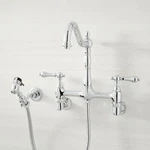 Signature Hardware Felicity Wall-mount Kitchen Faucet, Chrome. Fixed Price $199.95.