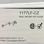 Delta 1177LF-CZ 24" Traditional Wall-mount Pot Filler Faucet Champagne Bronze. Fixed Price $495.00.