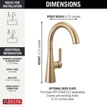 Delta 14882LF-CZ Bar Faucet. Fixed Price $92.00.