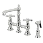 Kingston Brass KS7271AXBS English Country 8" Bridge Kitchen Faucet With Sprayer. Fixed Price $400.38.