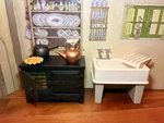 Angelina Ballerina American Girl Kitchen Set: Sink Stove And Accessories. Fixed Price $80.00.