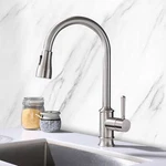 Yasinu Single Handle Pull-down Kitchen Faucet, Brushed Nickel. Fixed Price $256.99.