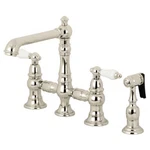 Kingston Brass KS7276PLBS English Country 8" Bridge Kitchen Faucet With Sprayer. Fixed Price $344.24.