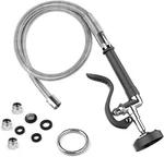 Mstjry Commercial Pre Rinse Spray Valve Hose 45IN Stainless Steel Black Adapters. Fixed Price $49.99.