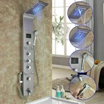 Stainless Steel Shower Panel Tower Faucet Massage Body Jets Led Rainfall System. Fixed Price $159.00.