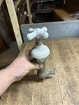 Vintage Bathroom Bathtub Sink Faucet Cold Water Porcelain Knob Handle Brass. Fixed Price $199.99.