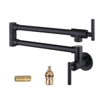 Wowow Pot Filler Faucet Matte Black, Brass Wall Mount Kitchen Stov.... Fixed Price $127.21.
