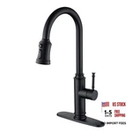 Stainless Steel Kitchen Sink Faucets With Pull Deck Plate Matte Black. Fixed Price $141.25.