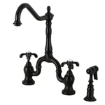 Kingston Brass KS775.TXBS French Country 1.8 Gpm Bridge Kitchen - Black. Fixed Price $760.47.