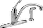 Delta Collins Single Handle Kitchen Faucet W/ Spray Chrome-certified Refurbished. Fixed Price $86.16.