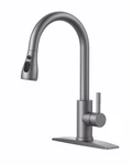 Forious Kitchen Faucets With Pull Down Sprayer, High Arc Single Handle Gray. Fixed Price $87.74.