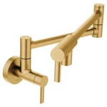 Moen S665BG Pot Filler Modern 2-HANDLE Kitchen Faucet In Brushed Gold New!. Fixed Price $771.37.