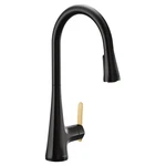 Moen S7235BL Sinema Matte Black Pulldown Faucet W/ Power Boost & Reflex. Fixed Price $844.98.