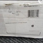 Delta Stryke Deck Mounted Roman Tub Filler With Lever Handles Chrome T2776. Fixed Price $106.84.
