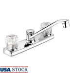 Dual Handle Kitchen Faucet Swivel Spout Centerset Zinc Durable 1.8 Gpm New. Fixed Price $48.05.