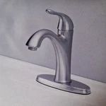 Oakbrook Pacifica Bathroom Faucet Brushed Nickel Lever Handle Pop-up Drain. Fixed Price $26.99.
