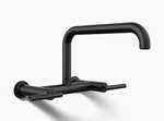 Kohler Purist K-7549-4-BL Wall Mounted Bridge Farm Kitchen Faucet Box Dmg. Fixed Price $999.00.