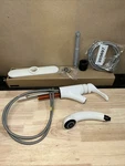 Scuff Moen CA87316W Renzo Single-handle Pull-out Sprayer Kitchen Faucet Glacier. Fixed Price $80.10.